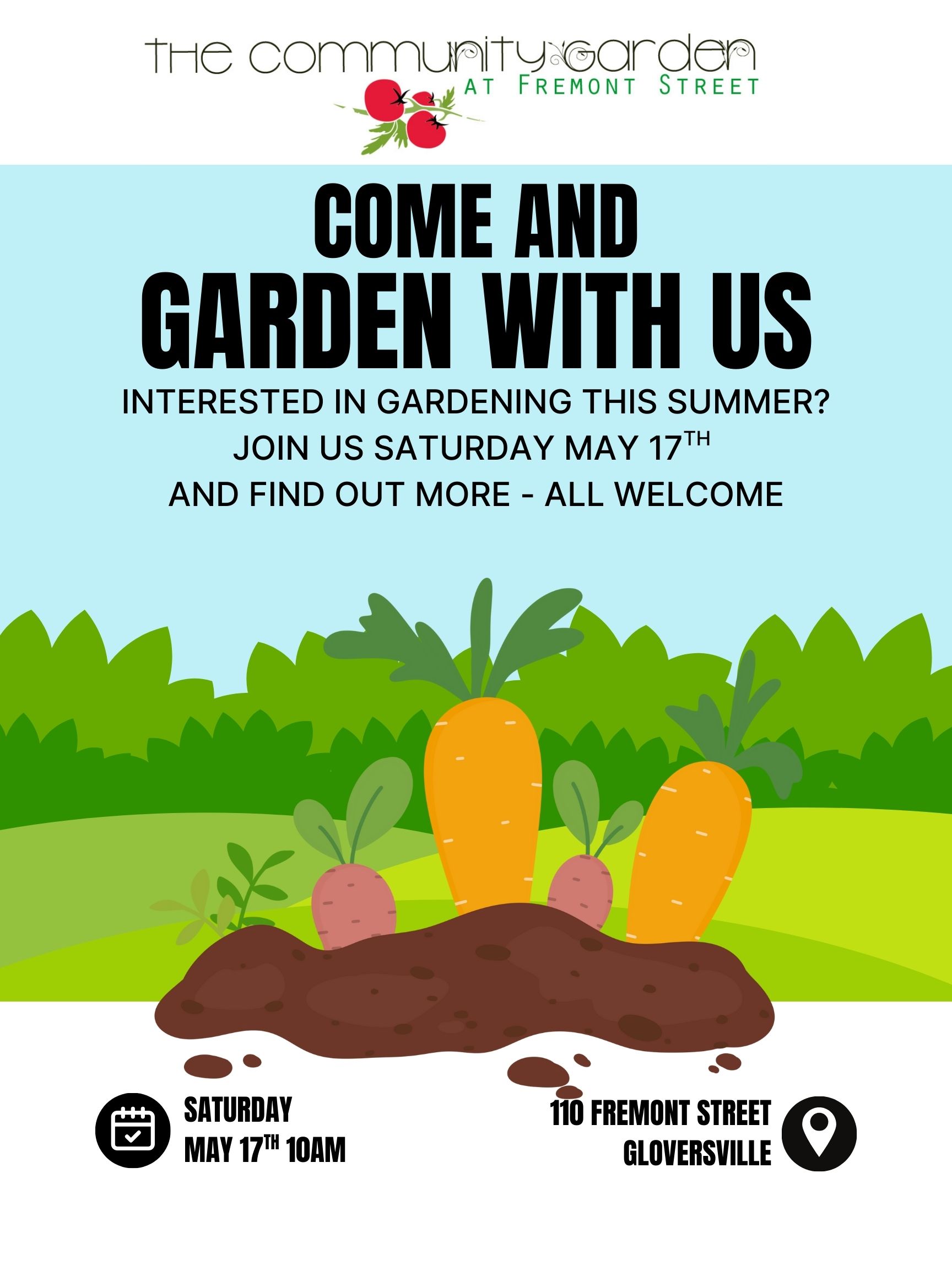 community garden interest meeting poster